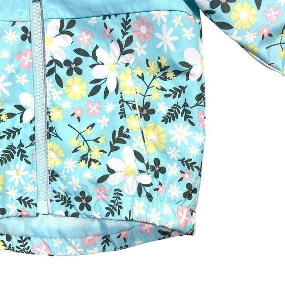 Wonder Nation Girls Light Blue Floral Raincoat Size 18 Months - Picture 2 of 5